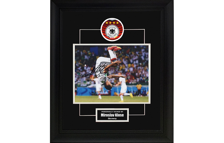 Sanwei Miroslav Klose Signed Photo 2014 World Cup Germany Framed with COA. SW24Q2106