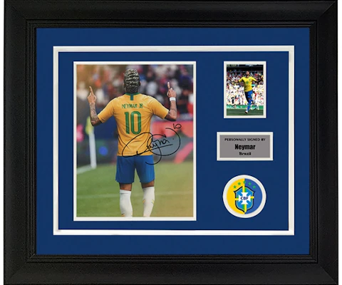 Sanwei Neymar Signed 2018 World Cup Brazil Photo with SA Certificate & Frame. SW24Q1568 Buy Sanwei Neymar Signed 2018 World Cup Brazil Photo with SA Certificate & Frame. SW24Q1568