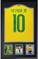 Sanwei Neymar Signed Brazil Jersey World Cup 2018 Framed w/ SA Certificate. SW22Q1009 Sanwei Neymar Signed Brazil Jersey World Cup 2018 Framed w/ SA Certificate. SW22Q1009