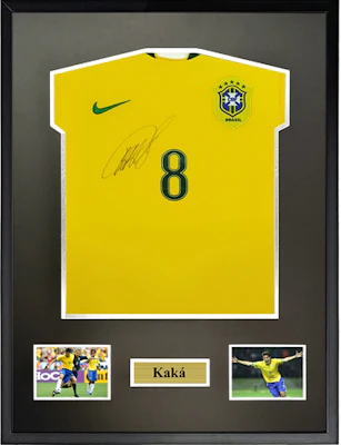 Sanwei Nike 2006 Brazil World Cup Soccer Jersey Signed by Kaka with SA Certificate. SW24Q1353 Buy Sanwei Nike 2006 Brazil World Cup Soccer Jersey Signed by Kaka with SA Certificate. SW24Q1353