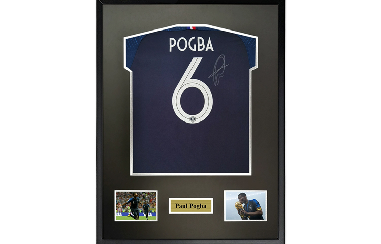 Buy Sanwei Paul Pogba Signed 2018 World Cup France Jersey - Framed with SA Certificate SW24Q1240