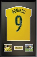 Sanwei Ronaldo Signed Brazil 2006 World Cup Jersey with Frame & COA - Collectible. SW22Q1020 Sanwei Ronaldo Signed Brazil 2006 World Cup Jersey with Frame & COA - Collectible. SW22Q1020