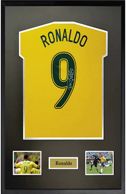 Sanwei Ronaldo Signed Brazil 2006 World Cup Jersey with Frame & COA - Collectible. SW22Q1020 Buy Sanwei Ronaldo Signed Brazil 2006 World Cup Jersey with Frame & COA - Collectible. SW22Q1020