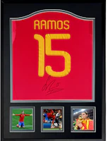 Sanwei Sergio Ramos Signed 2010 World Cup Spain Jersey with SA Cert Framed Fan Edition SW23Q4204 Sanwei Sergio Ramos Signed 2010 World Cup Spain Jersey with SA Cert Framed Fan Edition SW23Q4204