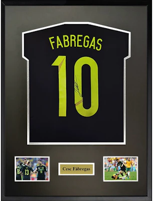Sanwei Signed Cesc Fabregas 2014 Spain Away Jersey Framed with SA Certificate. SW23Q4249 Buy Sanwei Signed Cesc Fabregas 2014 Spain Away Jersey Framed with SA Certificate. SW23Q4249