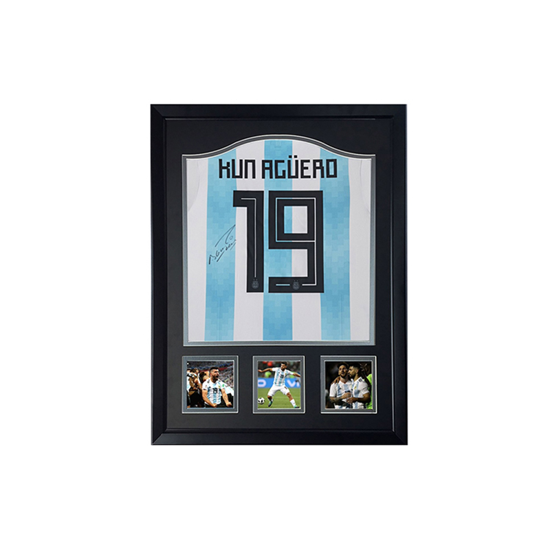Sanwei Siven Soccer Fan Gear Aguero Signed Argentina Jersey 2018 World Cup 60x80cm 6752447