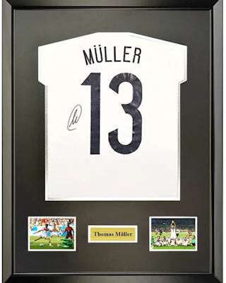 Sanwei Thomas Müller Signed Germany 2014 World Cup Jersey with SA Certificate (Framed). SW23Q4250 Buy Sanwei Thomas Müller Signed Germany 2014 World Cup Jersey with SA Certificate (Framed). SW23Q4250