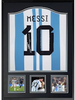 Sanwei ThreeW Lionel Messi Signed Jersey 2022 Argentina World Cup Champs Framed w/ COA 7312622 Sanwei ThreeW Lionel Messi Signed Jersey 2022 Argentina World Cup Champs Framed w/ COA 7312622