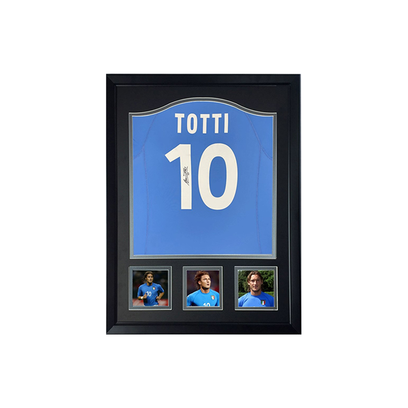 Sanwei Totti Signed 2002 Italy World Cup Jersey Framed with SA Certificate Football Fan Gear 6826770