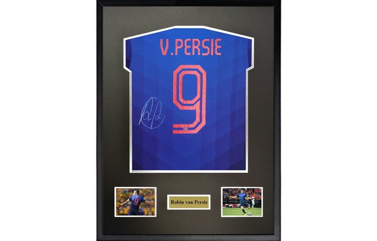 Buy Sanwei Van Persie Signed 2014 Netherlands Away Jersey Framed with SA Certificate SW24Q2213