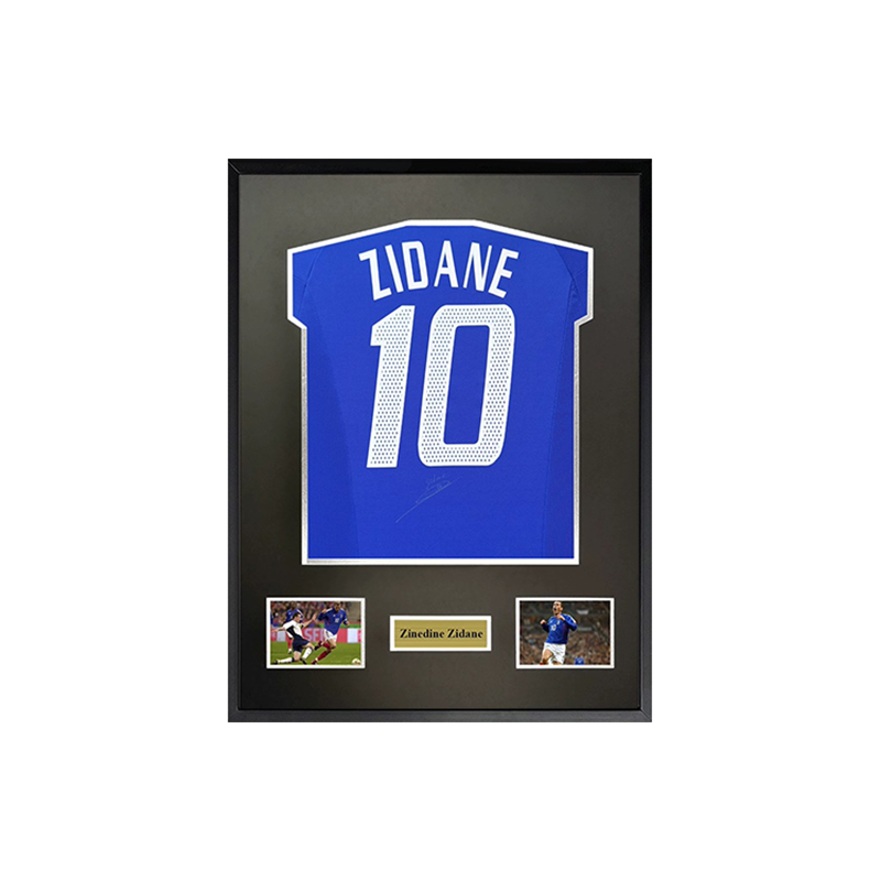Sanwei Zidane Signed 2002 World Cup France Jersey - Soccer Fans Memorabilia 60x80cm 6852185