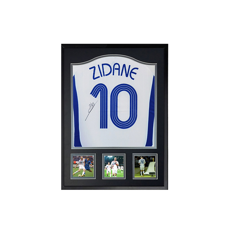 Sanwei Zinedine Zidane Signed 2006 France World Cup Jersey (Framed 60x80cm). 6752624