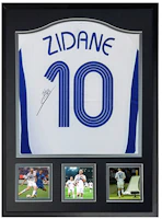 Sanwei Zinedine Zidane Signed 2006 France World Cup Jersey (Framed 60x80cm). 6752624 Sanwei Zinedine Zidane Signed 2006 France World Cup Jersey (Framed 60x80cm). 6752624
