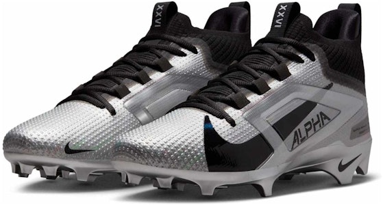 Saquon Barkley x Nike Alpha Menace 4 Elite ''Hitam Perak Metalik'' IF0112-001 Lookbook Saquon Barkley x Nike Alpha Menace 4 Elite ''Hitam Perak Metalik'' IF0112-001