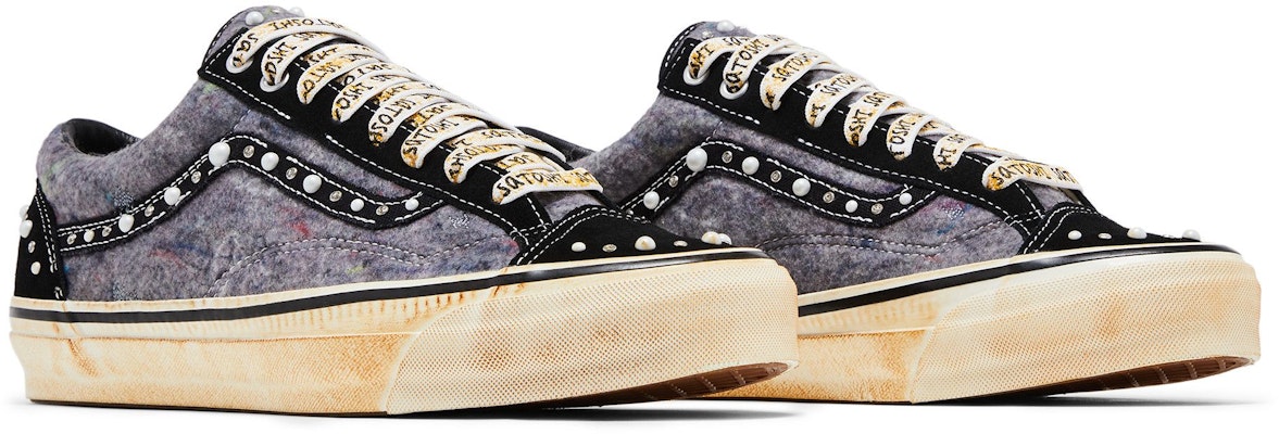 SATOSHI NAKAMOTO x Vans Old Skool Reissue 36 'Gris Manta Motas en Movimiento' VN000DC0FNG Cheap SATOSHI NAKAMOTO x Vans Old Skool Reissue 36 'Gris Manta Motas en Movimiento' VN000DC0FNG
