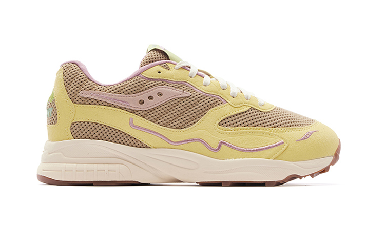 Order Saucony 3D 網格颶風 减震防滑 低筒 跑步鞋 男女款 黃色