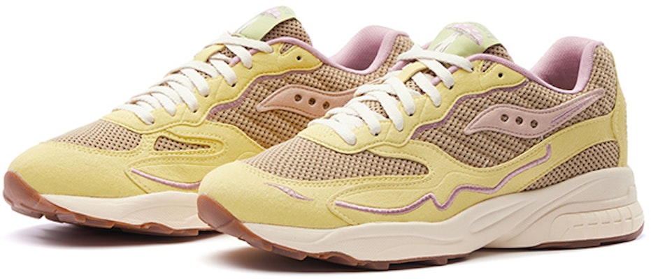 Saucony 3D 網格颶風 减震防滑 低筒 跑步鞋 男女款 黃色 Lookbook Saucony 3D 網格颶風 减震防滑 低筒 跑步鞋 男女款 黃色