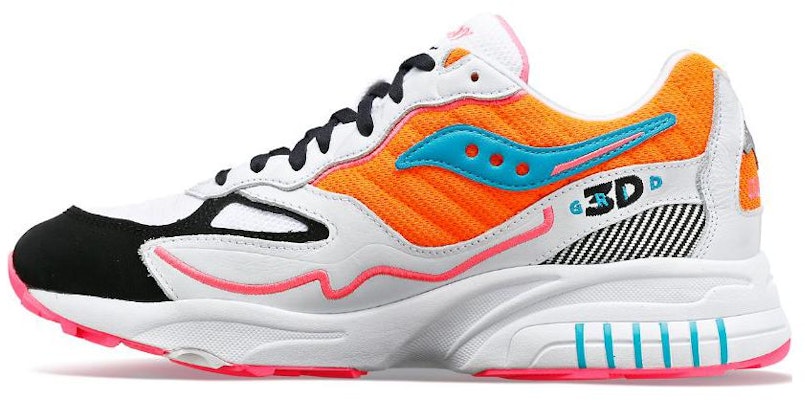 聖康尼 3D 網格 強風 防滑耐磨 低幫 跑步鞋 男款 白橙黑 Buy 聖康尼 3D 網格 強風 防滑耐磨 低幫 跑步鞋 男款 白橙黑