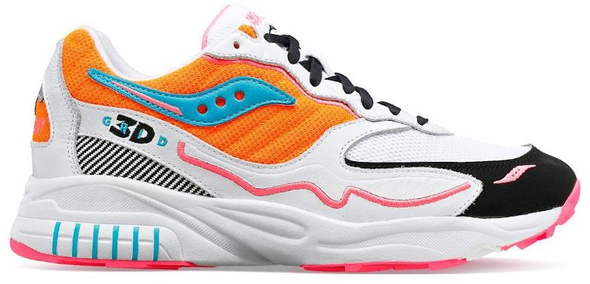 聖康尼 3D 網格 強風 防滑耐磨 低幫 跑步鞋 男款 白橙黑 Order 聖康尼 3D 網格 強風 防滑耐磨 低幫 跑步鞋 男款 白橙黑