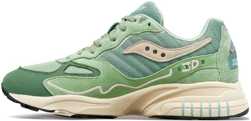 Saucony 3D Grid Hurricane 防滑耐磨 低筒 跑步鞋 男款 綠 Buy Saucony 3D Grid Hurricane 防滑耐磨 低筒 跑步鞋 男款 綠