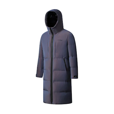 Saucony Loose Long Down Jacket - Iridescent Blue Long Sleeve SC2230050B-DA04