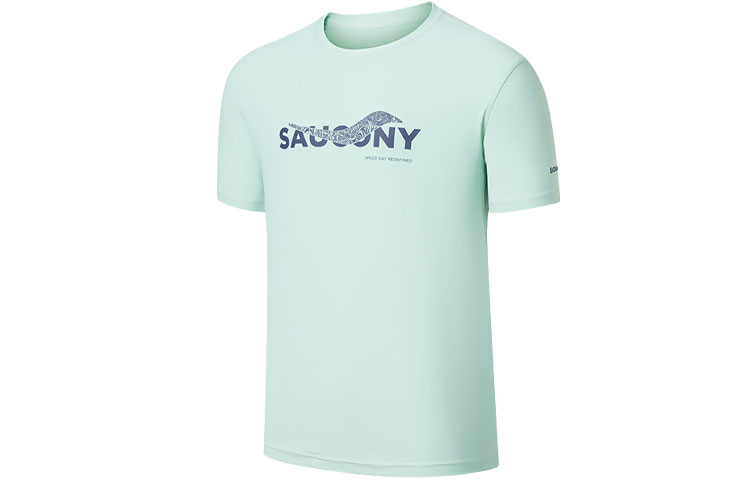 Saucony  Matcha Green Logo Graphic Print Sports Tee. SC2239071-2