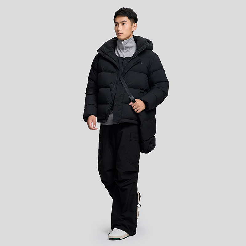 Details for Saucony 中長版長袖羽絨外套 黑色 SC2230049A-BK01