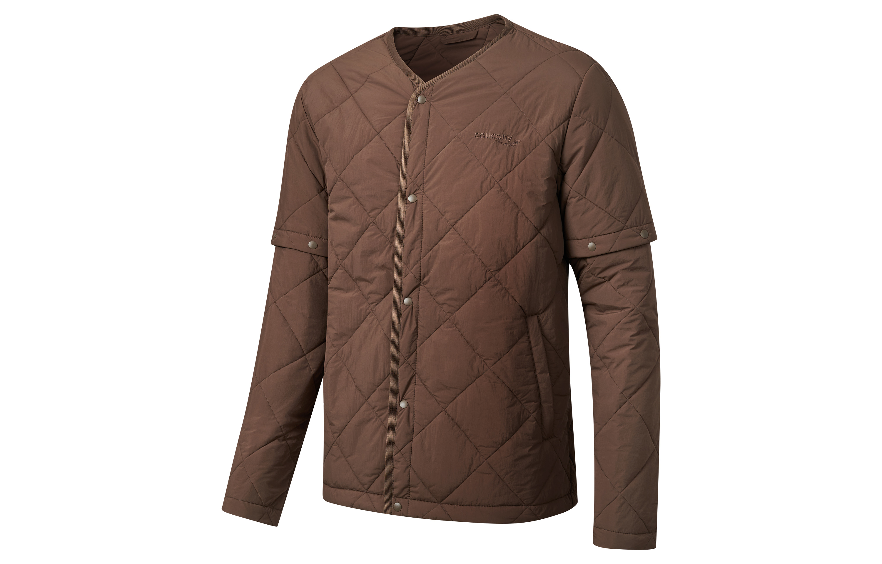 Saucony  Oversized Long Sleeve Padded Cotton Jacket Dark Brown Casual Series SC2249103B-CO31