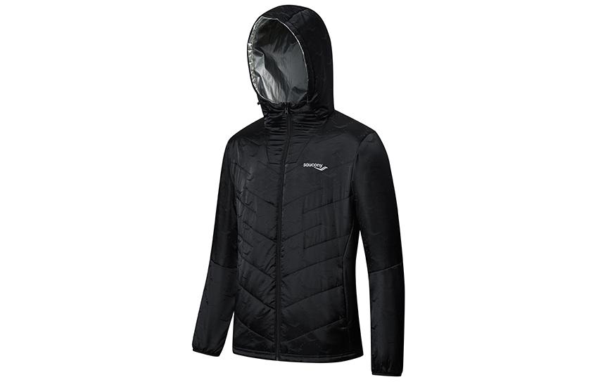 Saucony  Reversible Zip-Up Hoodie Jacket in Solid Silver. SC2230156A-MT01