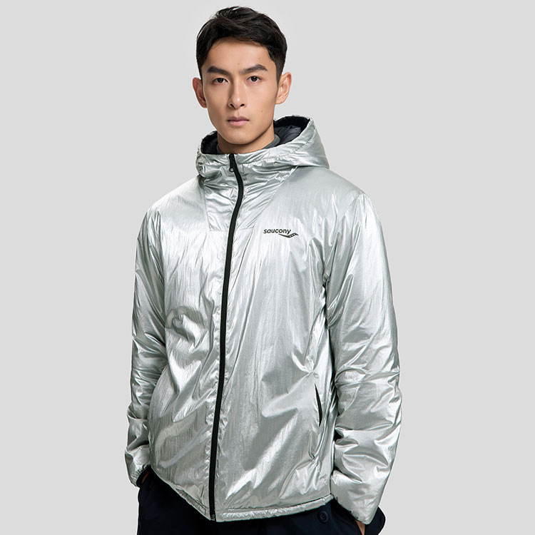 Saucony  Reversible Zip-Up Hoodie Jacket in Solid Silver. SC2230156A-MT01 圖 7