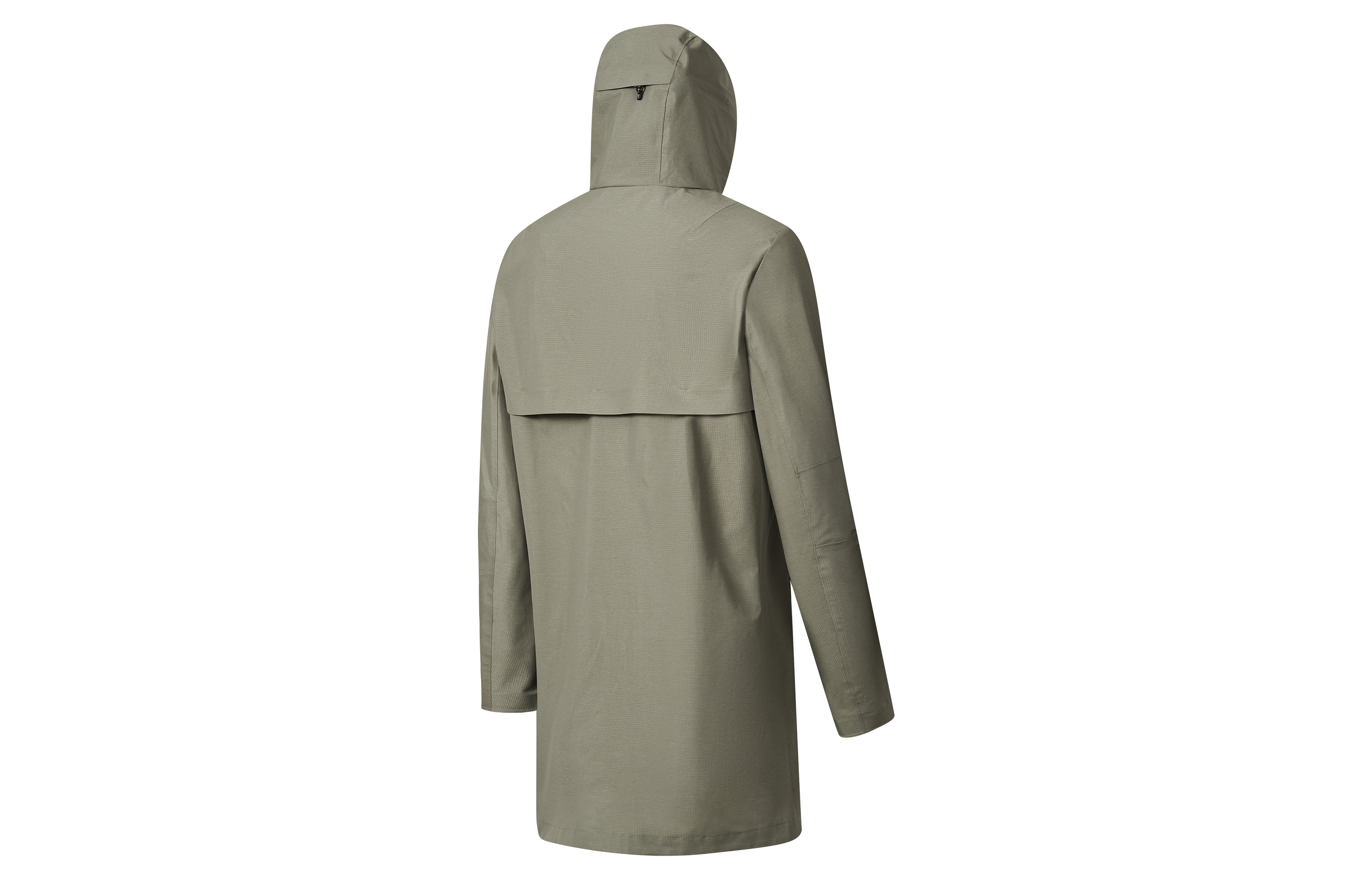 Lookbook 索康尼纯色长袖风衣连帽外套绿色卡其色款式 SC2249101A-KH05