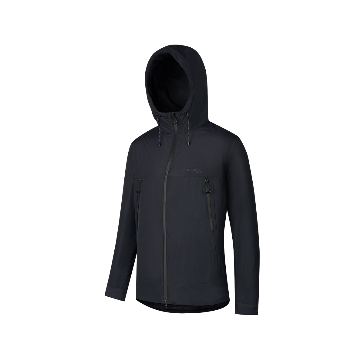 Saucony  Triple-Layer Hooded Down Jacket Black Casual Minimalist Style SC2240203AL-BK01