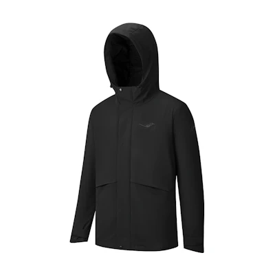 Saucony Urban Commuter Thick Down Jacket - Solid Black. SC2240210A-BK01