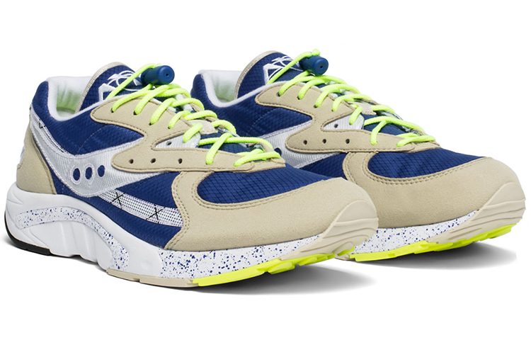 Lookbook Saucony Aya 經典復古 低幫 跑步鞋 男款 灰藍白