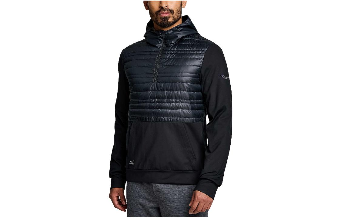 Saucony Black Casual Fit Hooded Long Sleeve Sweatshirt SAM800351-BK