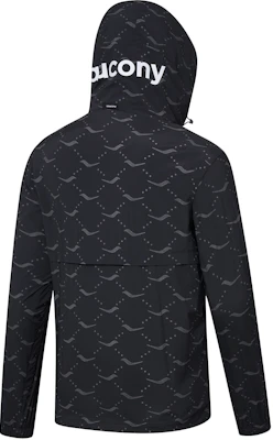 Saucony 黑色满印字母拉链连帽夹克外套 SC2230153A-PR05 Lookbook Saucony 黑色满印字母拉链连帽夹克外套 SC2230153A-PR05