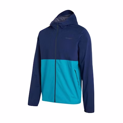 Saucony Boulder Drizzle Jacket Colorblock Logo Zip Hoodie Jacket Blue SAM800306-SD