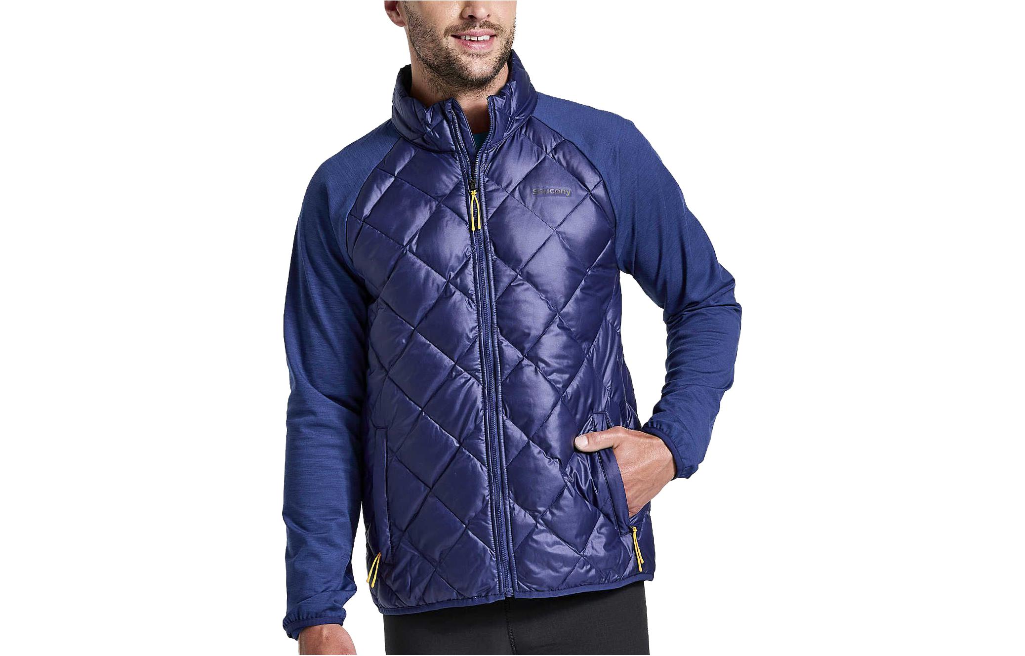 Saucony Boulder Oysterpuff Colorblock Stand Collar Jacket Purple SAM800305-SD