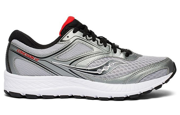 Order Saucony Cohesion 12 Low 'Silver Red' S20471-3