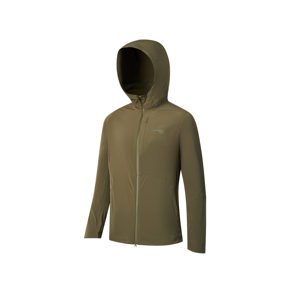 Saucony Commuter Stretch Woven Jacket Olive Green SC2240150A-GE110