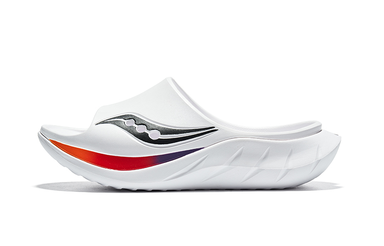 Saucony Cradle 2 EVA Slip-Resistant Slide Sandals White/Orange/Black . S28903-2