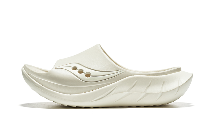 Saucony Cradle 2 Slide Sandals Light Gray Beige Casual EVA Non-Slip Comfort S28903-6