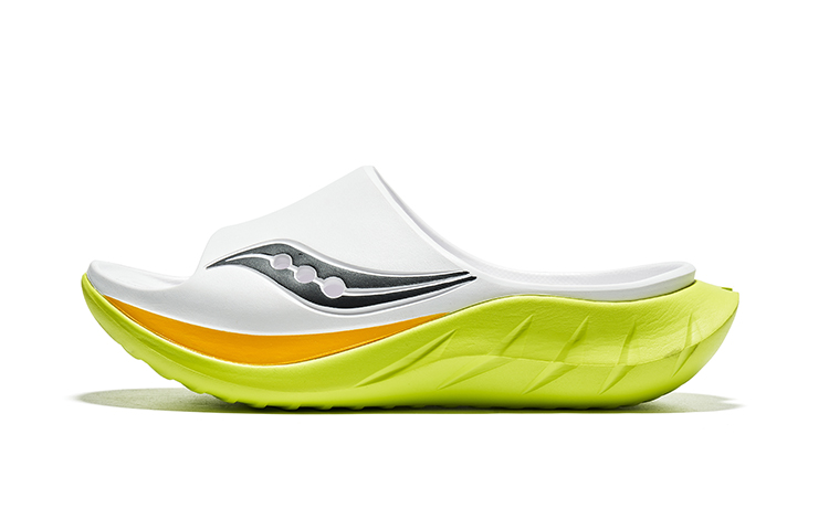 Saucony Cradle 2 Slip-On Sandals White Green Black EVA Anti-Slip Casual S28903-1