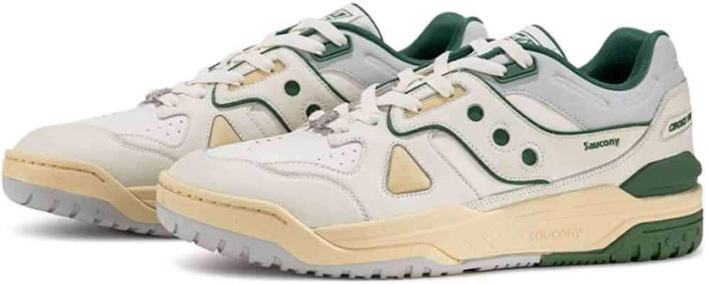 Saucony Cross 90 防滑耐磨 低筒 板鞋 男女同款 白綠色 Lookbook Saucony Cross 90 防滑耐磨 低筒 板鞋 男女同款 白綠色