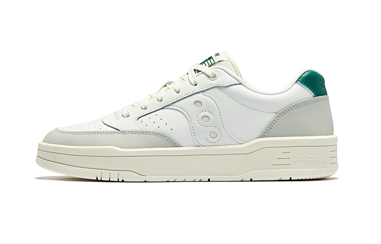 Saucony CROSS JZ White/Grey/Green Retro Low-Top Sneakers Comfortable Cushioned S79046-6