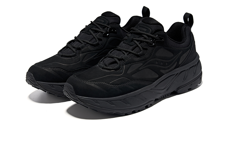 Lookbook Saucony CYBER WEB 休閒復古 防滑耐磨 低筒 跑步鞋 男女同款 黑色