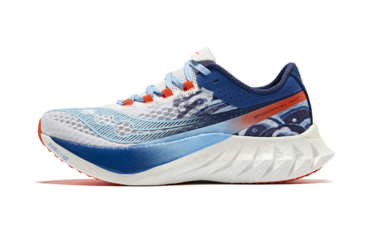 Saucony Endorphin Pro 4 Marathon Running Shoes White/Blue Lightweight S20939-401