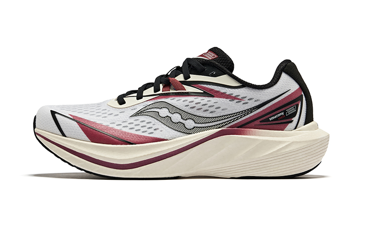 Saucony Endorphin Speed 2 Carbon Plate Running Shoes Low-top White/Black/Red Men S28234-3