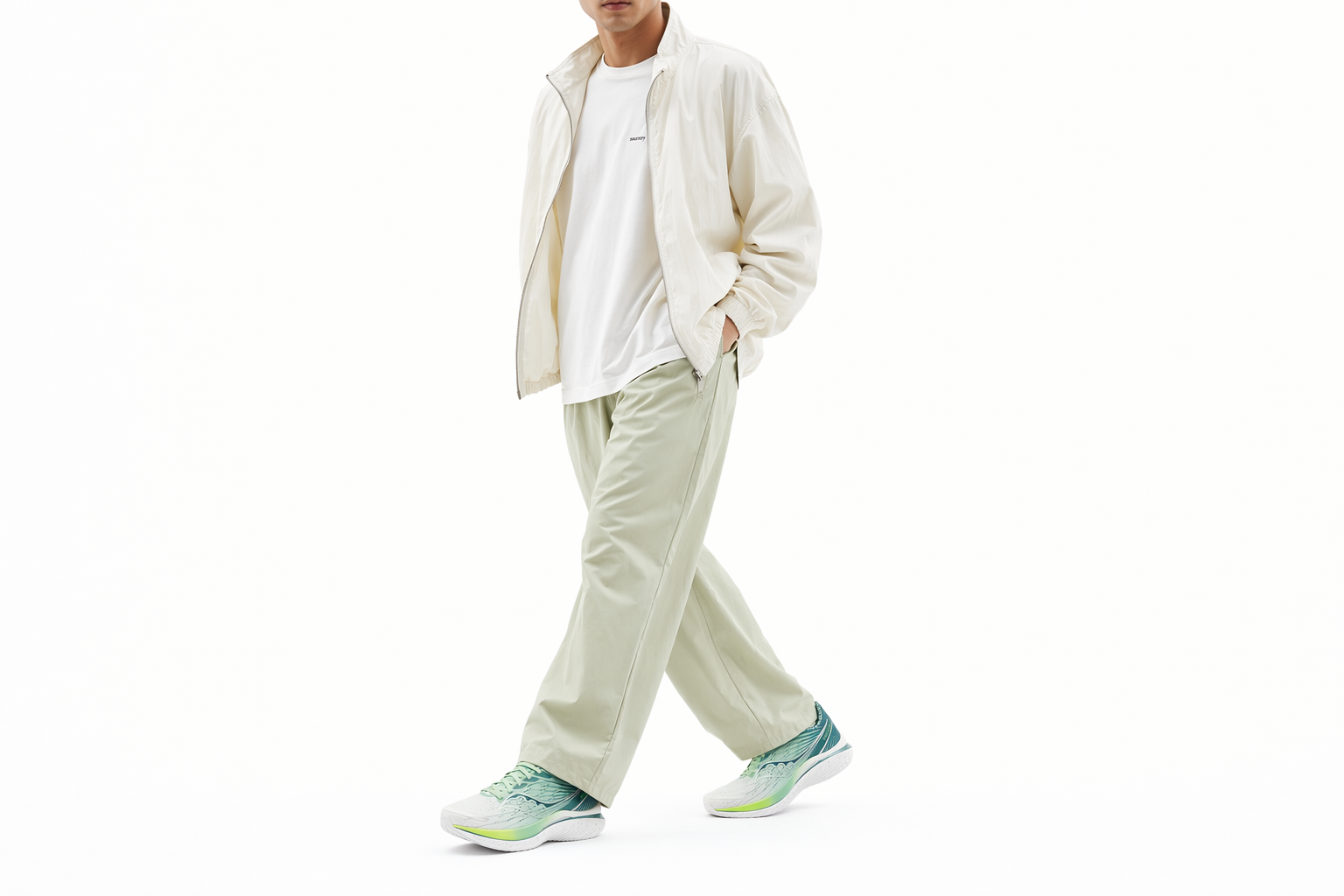 Order Saucony Endorphin Speed 啡速 3 減震防滑 低幫 跑步鞋 男女同款 白綠色