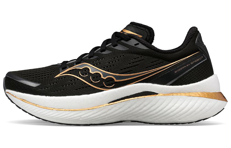 Saucony Endorphin Speed 3 Black Gold Lightweight Nylon Running Shoes. S20756-10(M Wide)